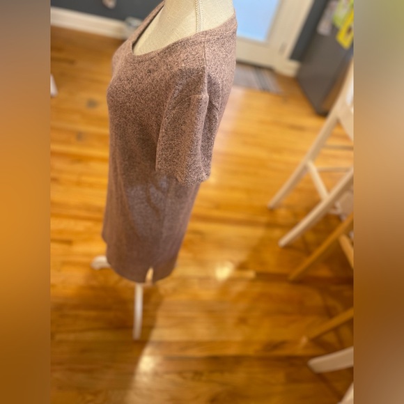💜 5 for $25 or 3 for $18 Heart & Hips tan knitted short sleeve tunic dre… - Picture 2 of 7